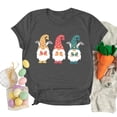 thumbnail image 3 of RKSTN Hauts pour Femmes 2024 Mode Pâques Mignon Lapin Imprimé Col Rond Hauts Coupe Ample Manches Courtes Blouse Unie Hauts, 3 of 6