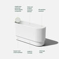 thumbnail image 3 of Veradek Demi Series 30" Long Plastic-Stone Planter - White, 3 of 10