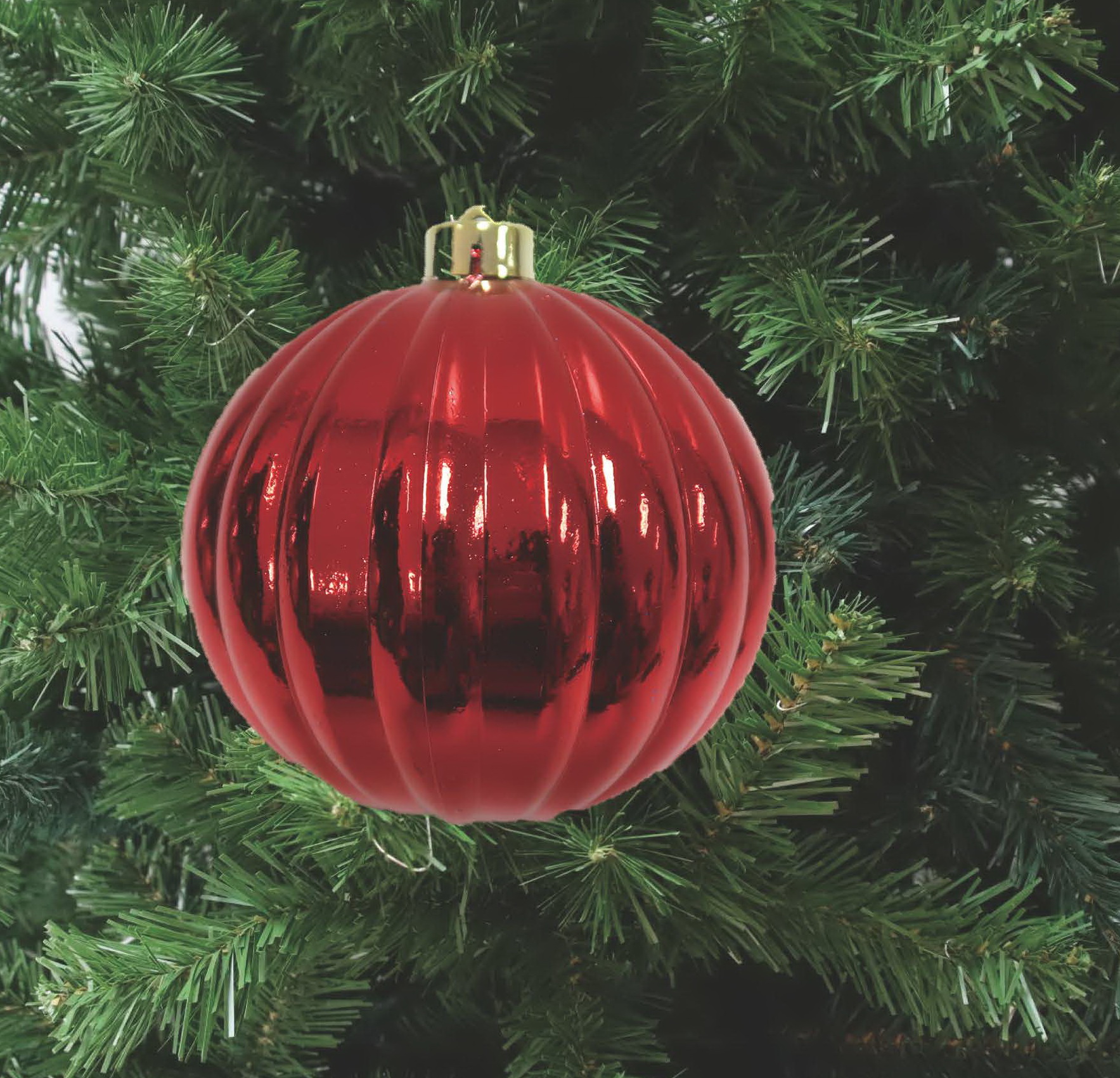Holiday Time, Shatterproof Ornament, 130mm, Red