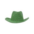 thumbnail image 1 of Glitter Sequin Trim Cowboy Hat  - Green, 1 of 2