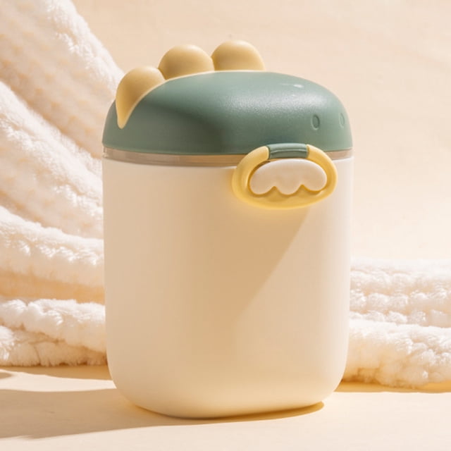 Distributeur Portable de Lait en Poudre à Thème Dinosaure et Contenant Alimentaire de Voyage avec Rangement Compartimenté pour Préparation de Lait Maternisé et Collations