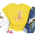 thumbnail image 2 of Hauts d'Été pour Femmes 2023 T-shirt à Col Rond pour Femmes à Imprimé Lapin de Pâques à Manches Courtes Blouse Décontractée Ample, 2 of 4