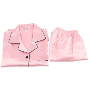 Emulation Soie Pyjama Long Sleepwear Long Sheep Sleeve Homewear Femmes Pygama Set Emulation Silk Pyjama Long SLEeve Loisirs Porter Pure Rose Respirable Confortable pour la maison Dormant