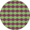 thumbnail image 1 of Ahgly Company Tapis Rond Lavable en Machine Intérieur Transitionnel Vert, 4 Pieds Rond, 1 of 7