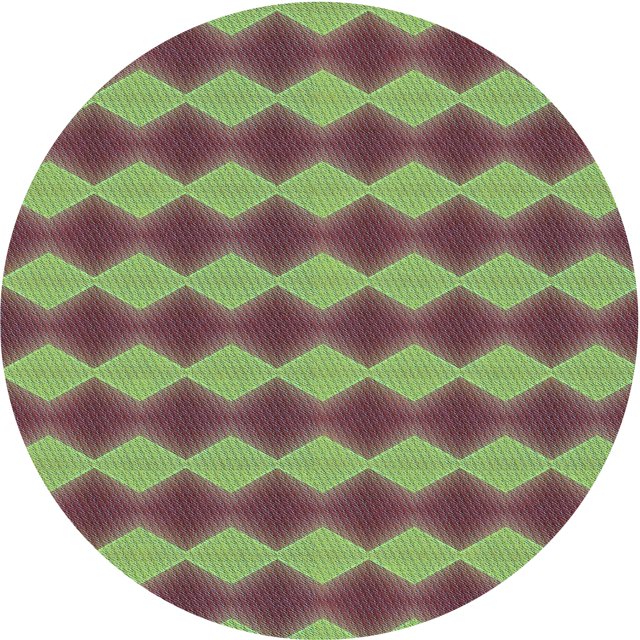 Ahgly Company Tapis Rond Lavable en Machine Intérieur Transitionnel Vert, 4 Pieds Rond