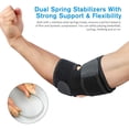 thumbnail image 3 of Elbow Brace, Tennis Elbow Strap Adjustable Elbow Support Sleeve with 2-Spring Stabilizer and Adjustable Straps for Arthritis, Tendonitis, Tennis Elbow, Sports Injury Pain Relief, 3 of 9