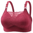 thumbnail image 1 of Fall/Winter Savings! Srobpty Womens Wireless Push Up Bras , Woman's Embroidered Glossy Comfortable Breathable Bra Underwear No Rims, 1 of 4