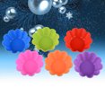 thumbnail image 4 of 6Pcs Mini Cupcake Flower Cake Silicone Baking Cup Muffin Xmas Wedding Tools Bakeware Muffin Cupcake Cups (Random Color), 4 of 6