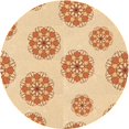 thumbnail image 1 of Ahgly Company Machine Washable Indoor Round Transitional Orange Area Rugs, 6' Round, 1 of 7