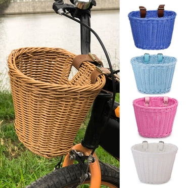 Panier de Vélo Tissé à la Main Grande Capacité Forte Capacité de Charge Installation Facile Guidon Panier avant de Vélo Remplacement