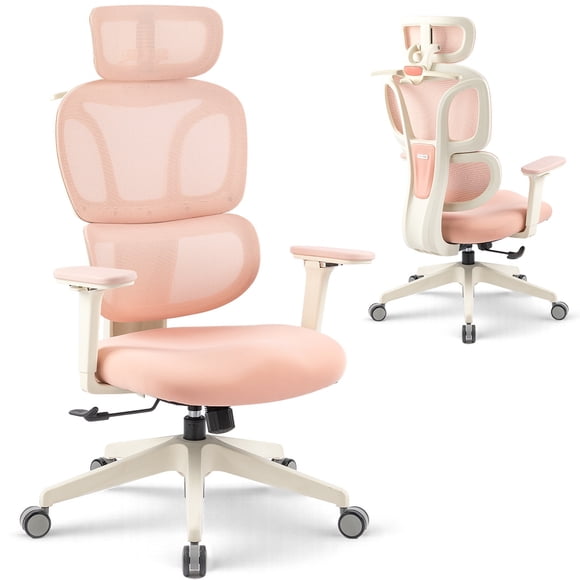 MotionGrey Mellow Chaise de Bureau Ergonomique - Dossier en Maille Haut Confortable avec Accoudoirs Réglables - Chaises d'Ordinateur de Bureau Parfaites pour la Maison, le Jeu et les Bureaux - Rose