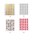thumbnail image 2 of 10 Sheets Award Flash Sticker Five-pointed Star Removable Decorations Mother Praise Label Decorations Reward Decals Children Students Silver, 2 of 7