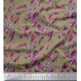 thumbnail image 1 of Soimoi Modal Satin Fabric Brush Stroke Abstract Print Fabric by Yard 42 Inch Wide, 1 of 3