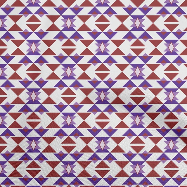 oneOone Rayon Violet Fabric Geometric Sewing Material Print Fabric By The Yard 56 Inch Wide