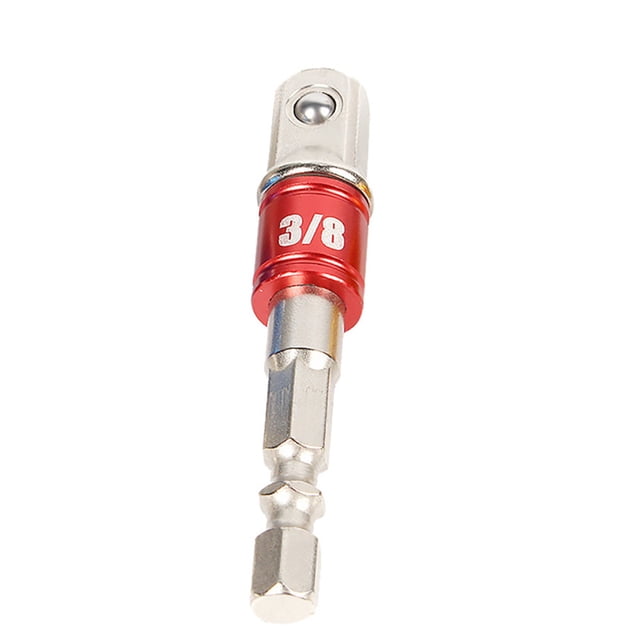 Harpily Accessoires de Robinets Écrou Carré Hexagonal pour Perceuse, Embout d'Extension de Douille, Adaptateur de Douille, Clé de Douille Taille Unique Rouge