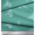 thumbnail image 2 of Soimoi Poly Georgette Fabric Bird Block Print Fabric by Yard 42 Inch Wide, 2 of 3