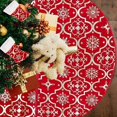 thumbnail image 2 of Red 35In Christmas Tree Skirt Christmas Tree Bottom Decoration For Merry Christmas Party Christmas Tree Decoration Comes With Socks Tree Skirt And Socks Set, 2 of 6