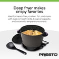 thumbnail image 4 of Presto DualDaddy Electric Deep Fryer with Divider, Ceramic Nonstick, Black, 4 of 7