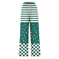 thumbnail image 4 of Pants for Women, Womens Fashionable Striped Printed Drawstring Wide Leg Pants, 4 of 4