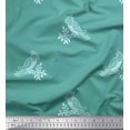 thumbnail image 3 of Soimoi Poly Georgette Fabric Bird Block Print Fabric by Yard 42 Inch Wide, 3 of 3