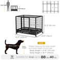 thumbnail image 3 of PawHut Cage Robuste pour Chiens Très Grands avec Roues Verrouillables et Plateau, 3 of 10