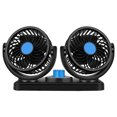 thumbnail image 1 of Dual Head Car Fan 12V 10W Electric Air Cooling Circulation Fan Cigarette Lighter Plug Fan, 1 of 9
