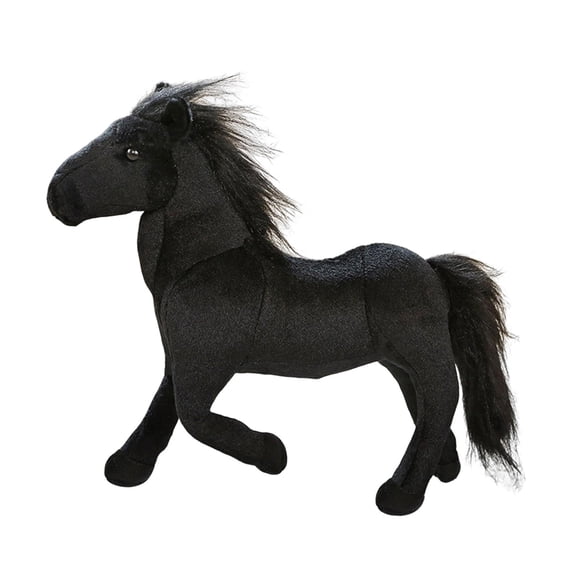 Stuffed Animals Horse Decorative for Holiday Animal Themed Parties Bedroom Black