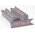 thumbnail image 2 of Inkdotpot Pack Of 100 Real Gold Foil Paper Tags Love Is Sweet Wedding Favor Hang Tags, 2 of 6