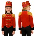 thumbnail image 1 of CHICTRY Uniforme d'Équipe de Tambour-Major pour Garçons Enfants, Tenue de Batteur pour Performance, Veste à Franges de Fanfare et Chapeau, C Rouge 8, 1 of 7