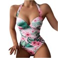 thumbnail image 1 of Birdeem Maillot de Bain Femme Aguichant Uni Taille Haute, 1 of 5