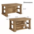 thumbnail image 2 of 55-Inch Kitchen Island with 3 Shelves, Farmhouse Kitchen Island Table, Light Brown, 2 of 7