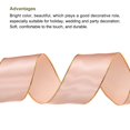 thumbnail image 3 of Unique Bargains 1 1/2 Inch 25 Yard Wide Satin Ribbon with Gold Edges Grosgrain Fabric Ribbon for Gift Wrapping, Dusty Pink, 3 of 7