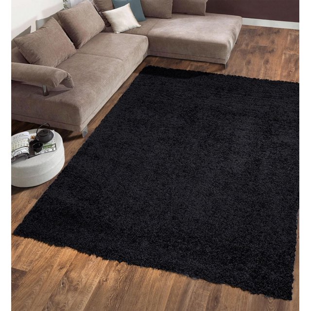 Ottomanson Non-Slip Rubberback Soft Shag Runner Rug for Hallway and Bathroom, Area Rug for Living Room, Bedroom, Dining Room