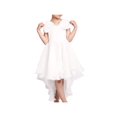 thumbnail image 1 of Girls Dress Princess Hi-lo Off White Pearl Pageant Dancing Ball 7 Years, 1 of 6
