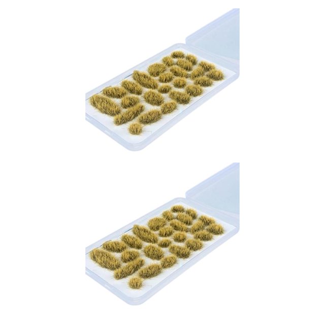 ZheElen 25x Simulation Cluster Grass for Train Scenery Decor Accessory Summer Green 6mm 2Set