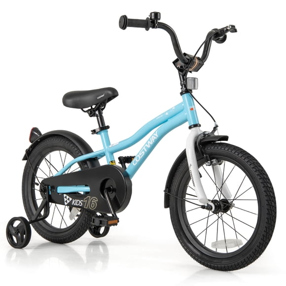 Costway 16" Kids Bike for 4-7 Years Old Boys & Girls with Adjustable Seat Handbrake Reflectors Blue