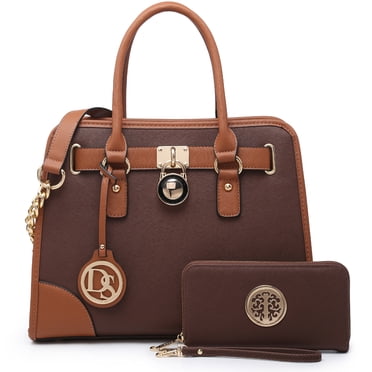 Dasein Women Handbags Top Handle Satchel Purse Shoulder Bag Briefcase Hobo Bag Set 2pcs