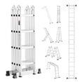 thumbnail image 1 of VEVOR Multi-Purpose Folding Ladder 7-in-1 4 Step 15.5ft Reach Height for Work, 1 of 9