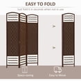 thumbnail image 4 of HOMCOM 5.6ft Folding Room Divider, Freestanding Privacy Screen for Bedroom, 4 of 10