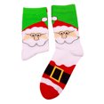 thumbnail image 1 of TIEVOSA Bas Mi-Mollet Imprimés de Noël Bas pour Femmes Chaussettes Festives (Vert Pâle), 1 of 6