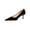 thumbnail image 1 of Woobling Womens Comfort Heels Work Comfort Pointed Toe Pumps Dress Shoes Black 8, 1 of 6