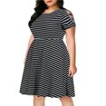 thumbnail image 2 of Ketyyh-chn99 Robe Formelle pour Femmes Robe Élégante pour Femmes Grande Taille Décontractée de Plage Robe d'Été Manches à Volants à Étages Évasée Mini Robe Noir, TG, 2 of 5