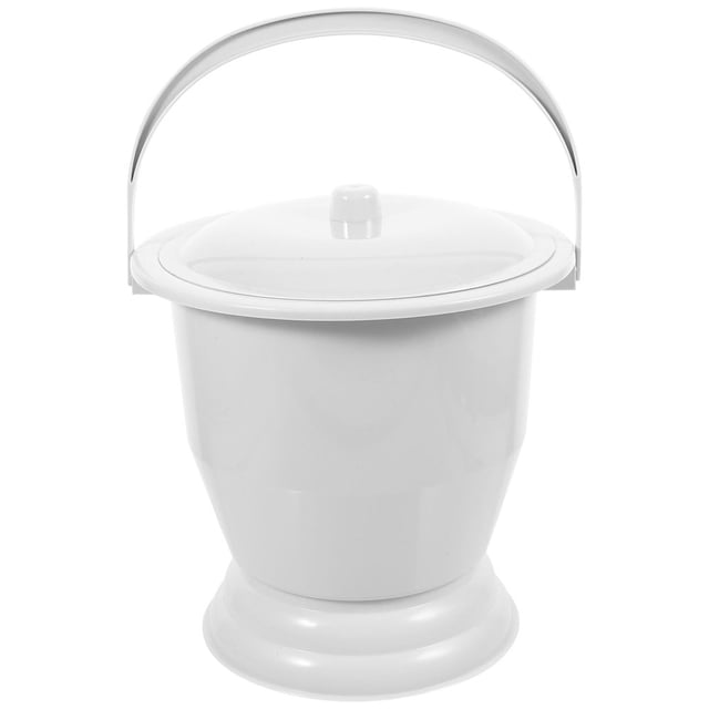 HLONK Household Spittoon Toilet Portable Toilet Plastic Pot Plastic Chamber Pot Handheld Small Spittoon