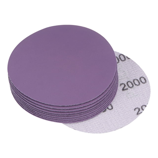 Unique Bargains 10 Pack 3-Inch Purple Sanding Discs 2000 Grits Hook & Loop Professional Aluminum Oxide Sandpaper