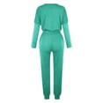 thumbnail image 4 of Mrat Womens 2 Piece Set 2 Piece Jogging Sets Solid Polyester Long Sleeve Sweatsuits Sets Two Piece Track Suits Drawstring High Waist Pants Set Comfy Outfits N-Multicolor 3XL, 4 of 5