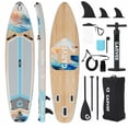 thumbnail image 1 of 10.6FtInflatable Stand Up Paddle Board 32 In Wide 450 lb Capacity SUP with EVA Deck 3 Fins Paddle Pump and Backpack Kit, 1 of 7
