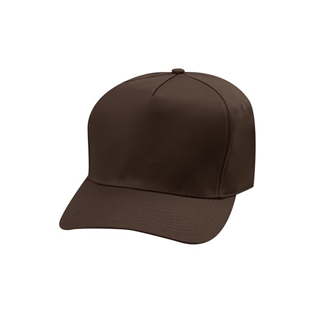 Top Headwear Poly Cotton Twill Snapback Cap - Chocolate
