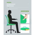 thumbnail image 3 of BestOffice Armless Ergonomic Mesh Office Chair with Lumbar Support, Adjustable Swivel Task Chair, Green, 3 of 7