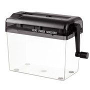 HLONK Clearance!Office Home A6 Mini Manual Paper Shredder Desktop Hand Crank Document Shredder Blue  A Crusher Clearance Sale!