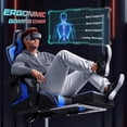 thumbnail image 3 of Achilles Hero Elite Pro Gaming Chair, Computer Chair with Footrest and Lumbar Support, Height Adjustable Gaming Chair with 360°-Swivel Seat and Headrest,  Blue, 3 of 6